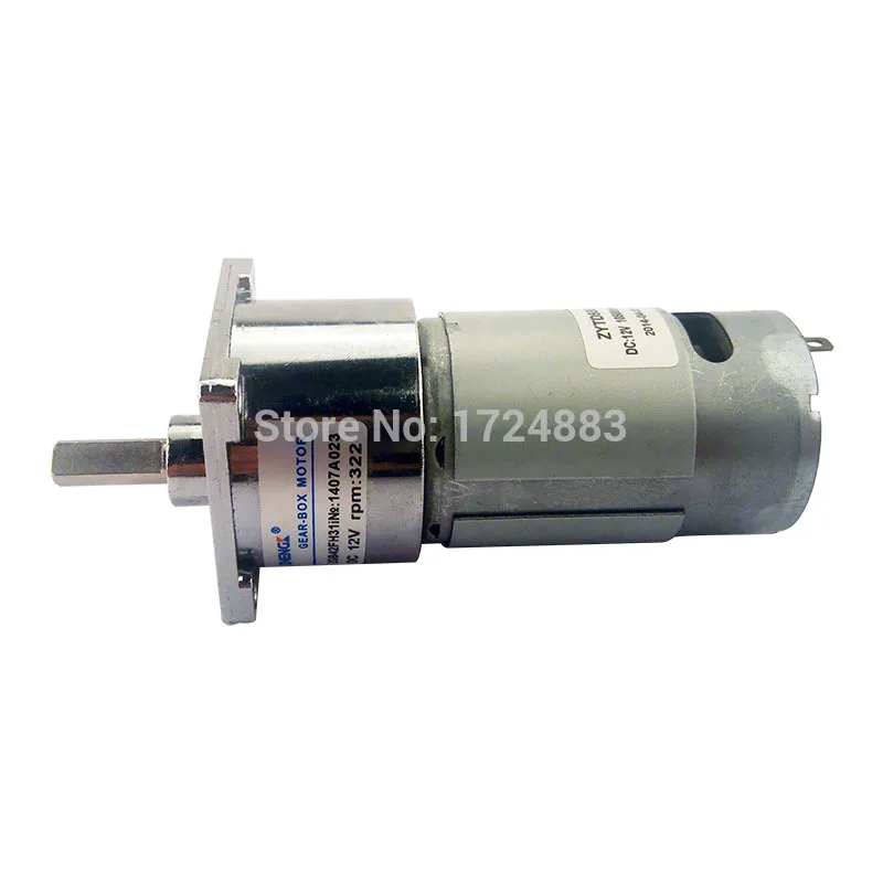 ZGB42FH DC 12V 24V 42mm 15/19/60/120/150/322RPM квадратный в форме шестерни двигатель с большим