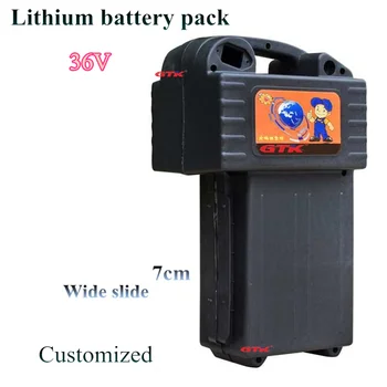 

Slide case 36v 30Ah li-ion lithium battery 36v 30Ah electric bike ebike 1000w 500w BMS motor scooter US EU + 2A charger