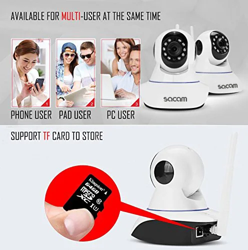 camera with tf card storage