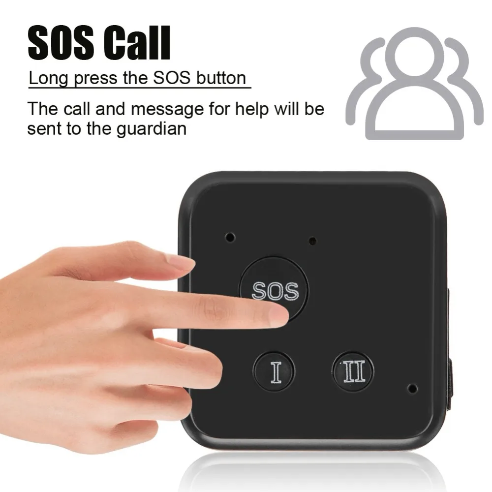

Smart GPS Locator GSM for Children Kids Elders LBS SIM Mini Tracker One Key SOS Call