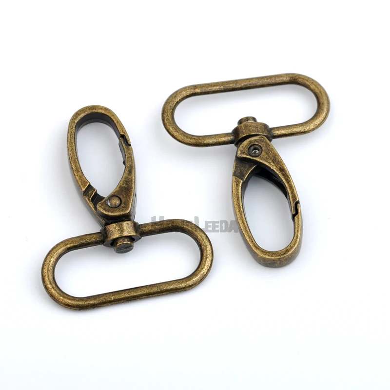 30 개/몫 32mm 1.25 인치 실버 니켈, 골동품 황동 합금 회전 걸쇠 스냅 키 후크 DIY 키 체인 링 클립 버클 HK-012