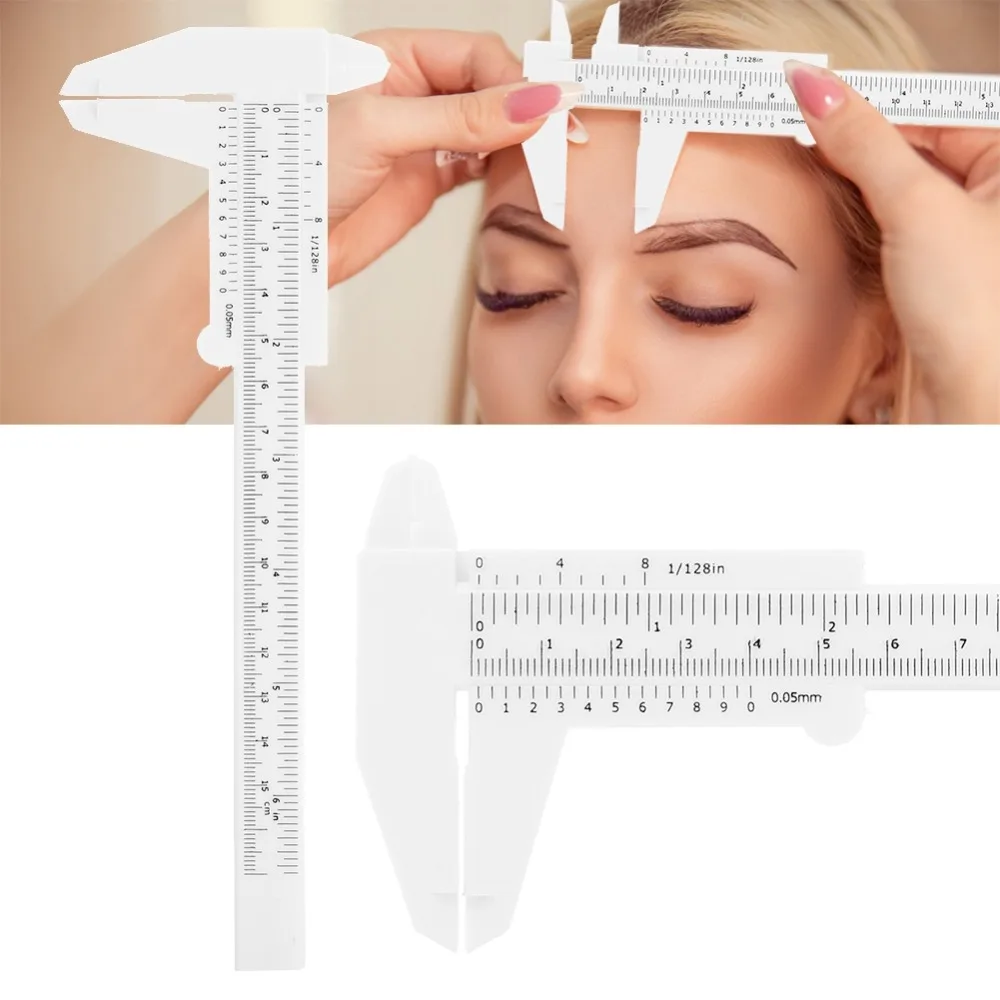

Adjustable Tattoo Eyebrow Ruler Eye brow Measure Balance Extension Ruler Shape Stencil Eye Tattoo Vernier Caliper Template Tool