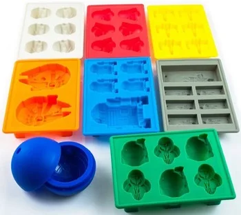 8Pcs Star War Ice Cube Trays Silicone Ice Mold Death Star Ice Mold Silicone Ice Form Candy Silicone Molds Darth Vader X-Wing
