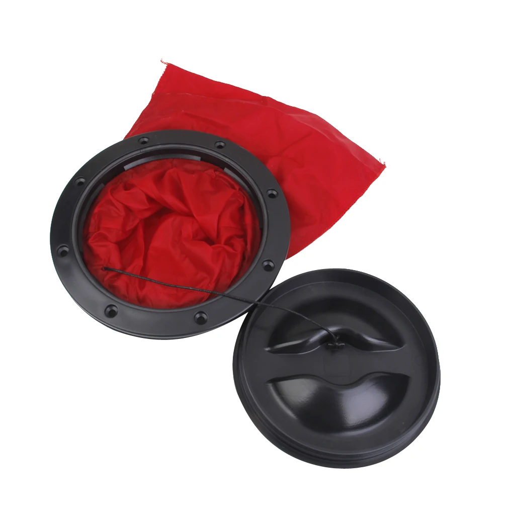 2 Pieces/ Set Durable 6 inch Marine Boat Canoe Kayak Hatch Cover Deck Plate with Removable Storage Bag