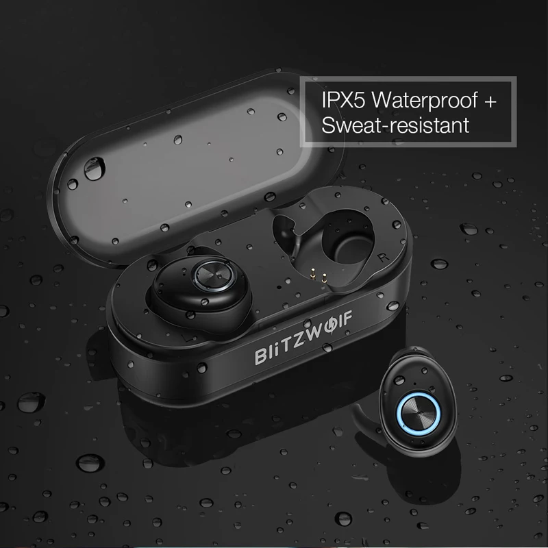 New Blitzwolf BW-FYE2 TWS True Wireless bluetooth 5.0 Earphone Hi-Fi Stereo Sound Bilateral Calls Sport Earbuds + Charging Box