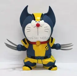 Новая Классика комиксов аниме робот-кошка Doraemon Косплэй Мститель Super Hero Росомаха Капитан Америка 23 см Рисунок Игрушечные лошадки