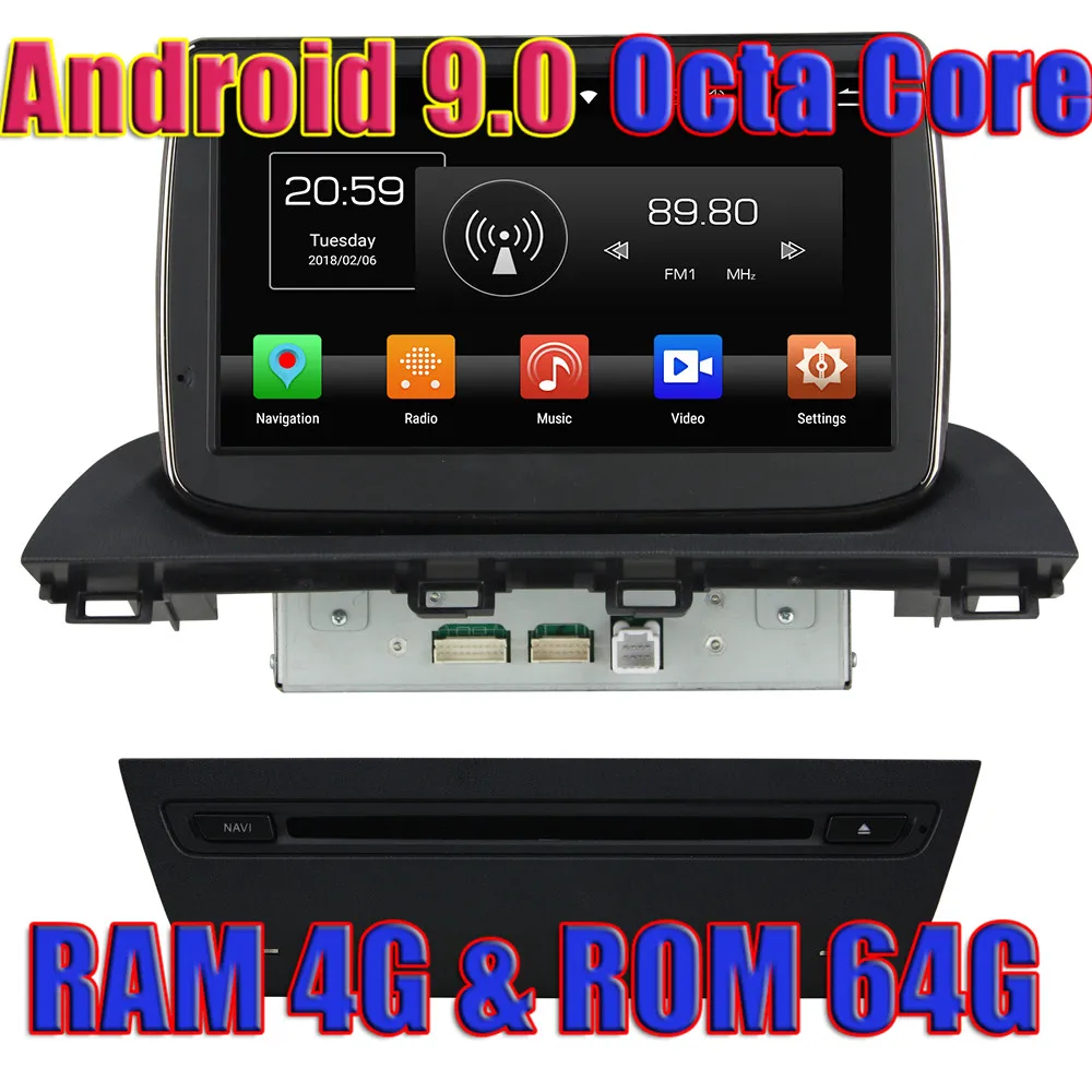 Best WANUSUAL Octa Core Android 9.0 Car GPS Navigation For Mazda 3 Axela 2014 Autoradio Player Two Din Multimedia Magnitol DVD Video