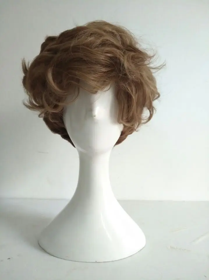 

Fantastic Beasts The Crimes of Grindelwald Newt Scamander Cosplay Wig Short Brown Curly Heat Resistant Hair Wigs +Wig Cap