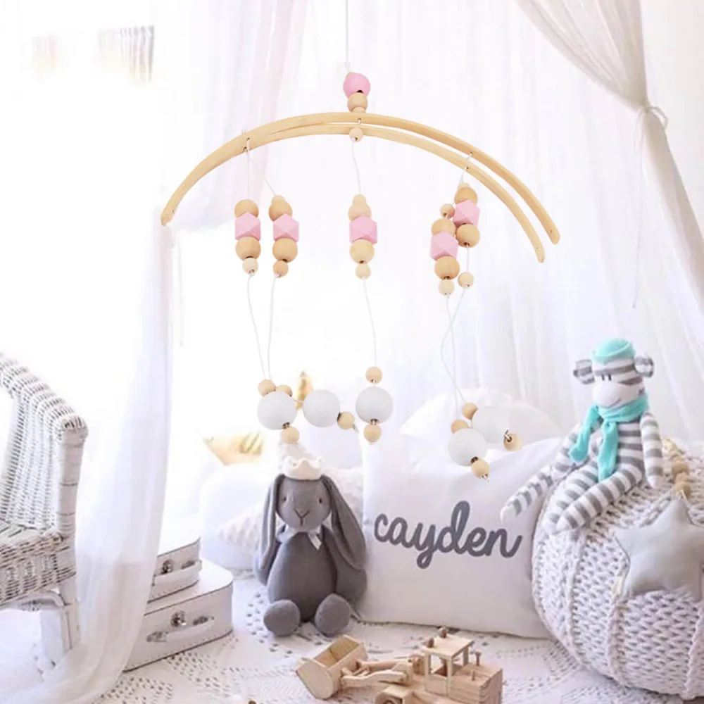 

Wooden Beads Wind Chimes Nordic Decorations Home for Children's Room Bed Wind Bell Hanging Tent Decor Photography Props Gifts