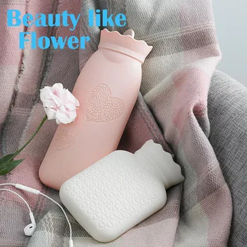 

Creative Silicone Microwave Heating Hot Water Bag Portable Winter Warm Water Bottle Pocket Hand Wamer With Cover Gift Box