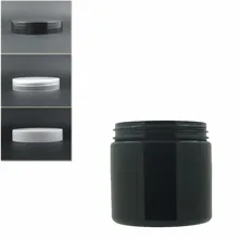 10 шт./лот 200 мл черная круглая Кувшин Бутылка для домашних животных контейнер с прозрачными/белыми пластиковыми крышками для косметики, еды, лекарств, упаковки