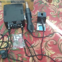 Паяльная станция двойной цифровой дисплей Электрический паяльник горячего воздуха Het пистолет SMD BGA паяльная сварщик демонтажный ремонт