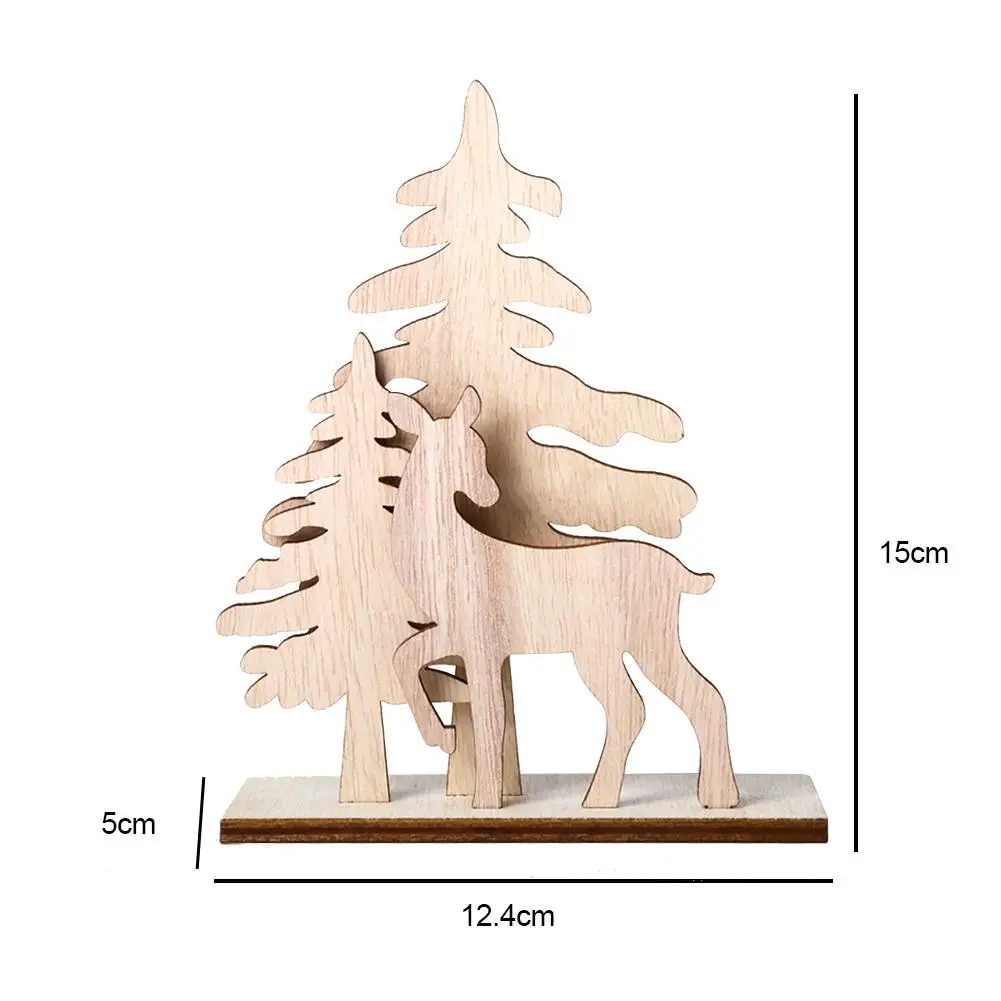 Деревянное Рождественское украшение, креативные поделки своими руками, Рождественская елка, лось, снеговик, олень, рождественские украшения, детский подарок, украшение для дома