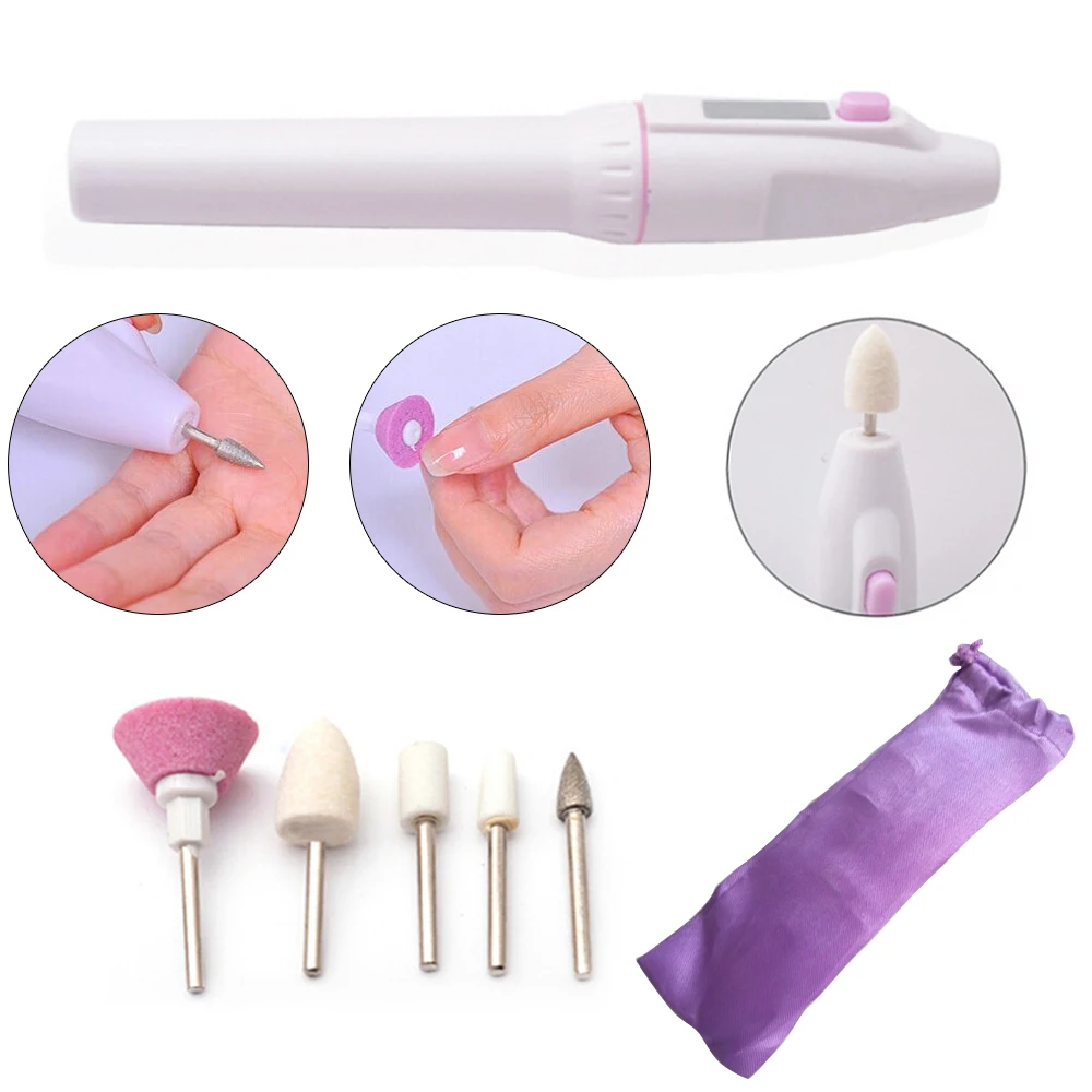 

Electric Nail Drill Apparatus for Manicure Gel Cuticle Remover Mini Pedicure Machine Milling Drill Bits Set Polishing Cutters