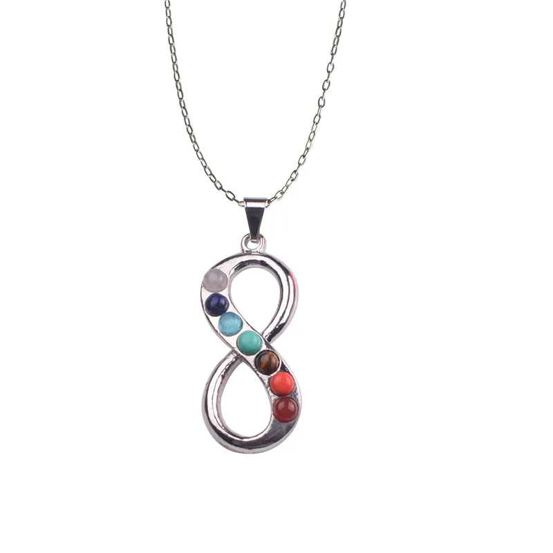 7 Chakra necklace, OM Symbol Necklace, Reiki healing  Spiritual  necklace for  balancing,