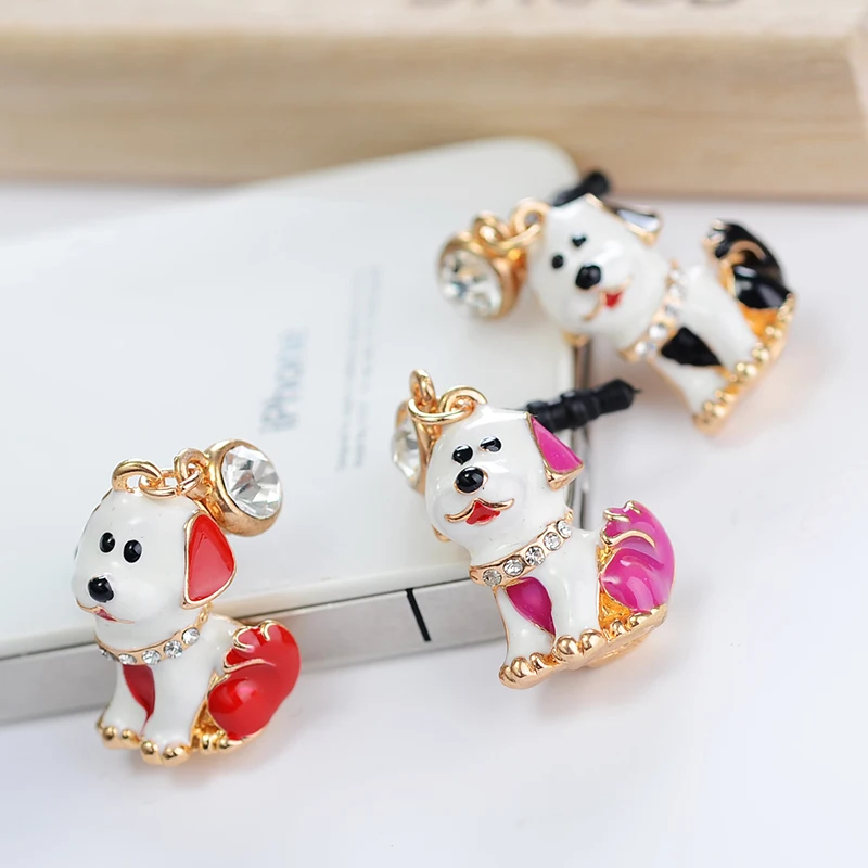 Free Shipping - wholesale plug please choose your design our min order 15 usd dog diamond mobile phone dustproof 6158 | Мобильные