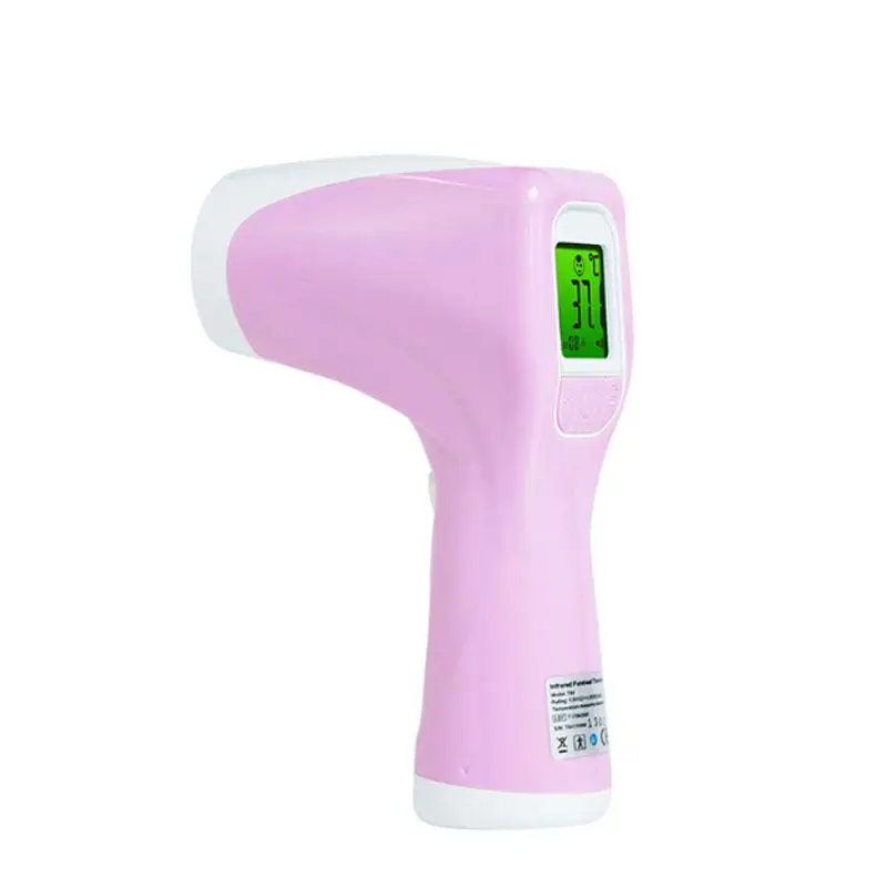 Лоб Инфракрасный термометр для температуры тела цифровой измеритель температуры ИК Бесконтактный портативный инструмент для детей и взрослых - Цвет: Pink