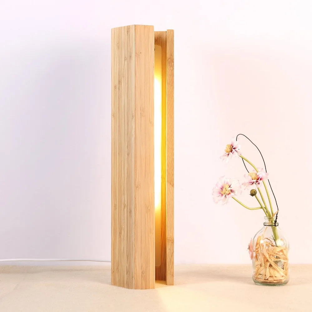 Creative Led Table lamp Dimmable Wooden Desk Light USB Bamboo Night Light Bedroom Bedside Reading lighting home Decoration