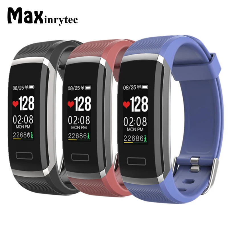 

Maxinrytec GT101 Smart Bracelet Real-Time Heart Rate Monitor Smart Wristbands Fitness Tracker OLED Screen Sports Wrist Band