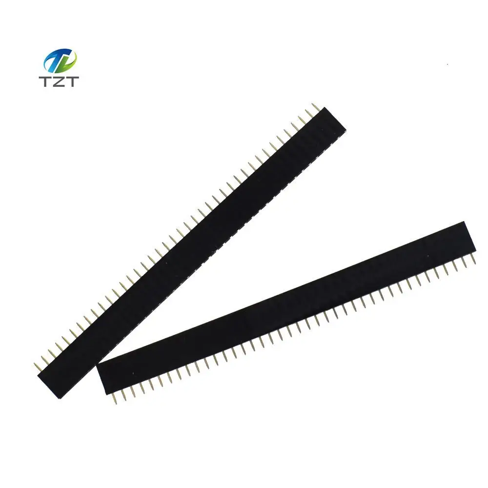 

10PCS 2.54mm 40 Pin Stright Female Single Row Pin Header Strip PCB Connector