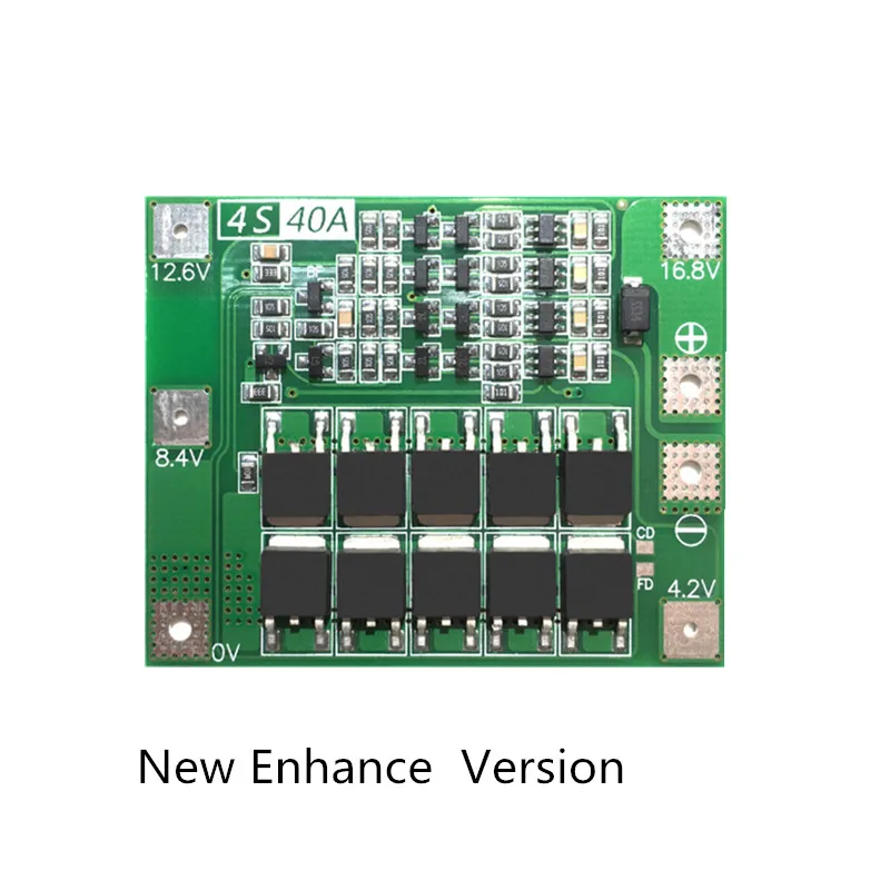 4S 40A литий-ионная батарея Защитная плата 18650 зарядное устройство PCB BMS для электродвигателя 14,8 в 16,8 в повышение/баланса