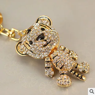 

Rhinestone enamel tiger keychain/2015 luxury brand jewelry/chaveiro/llaveros/strass/birthday gift/souvenirs/trinket for men