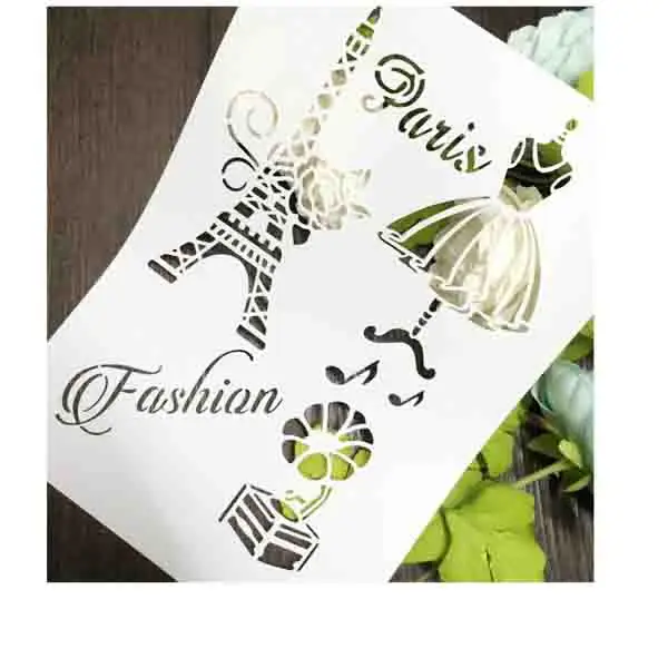

Eiffel Tower Phonograph Hanger Scrapbooking tool card DIY album masking spray painted template drawing stencils 80711162