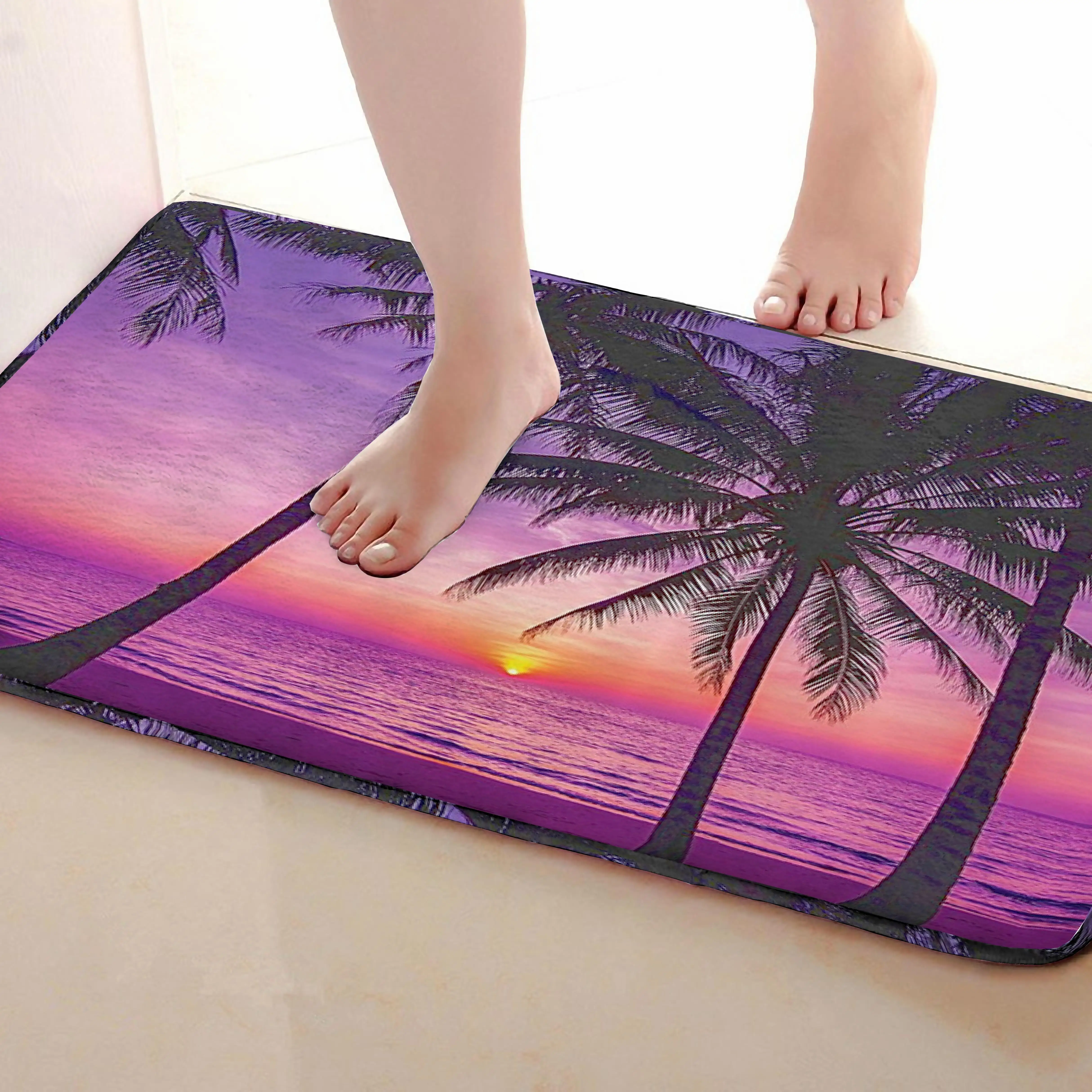 Коврики для улицы в стиле кокосовой пальмы, забавные Противоскользящие коврики для ванной, коврики для двери, коврики под входную дверь