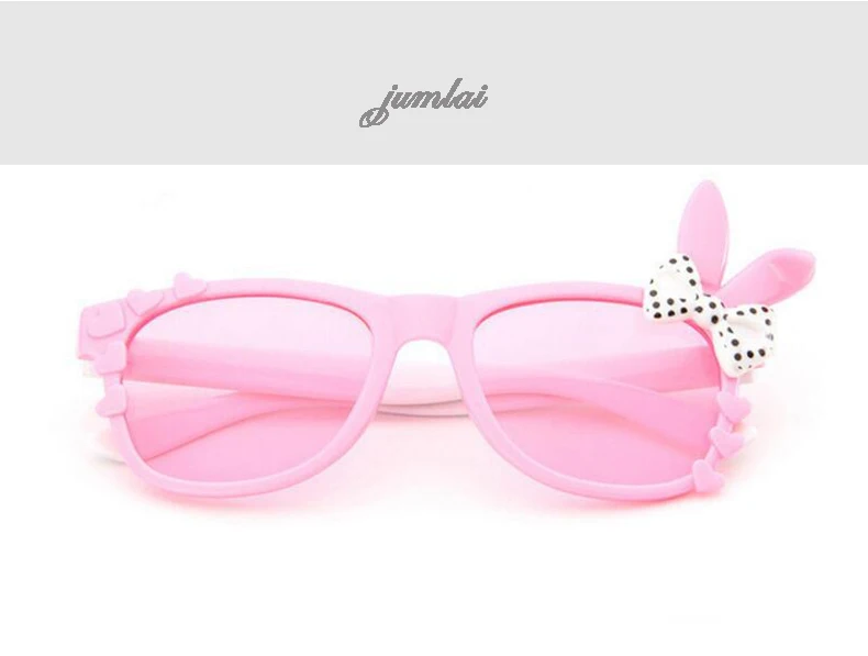 jumlai New Children Rabbit ears Sunglasses Kids Designer Shades For Girls Boys Goggle Baby Glasses Oculos Infantil  (2)