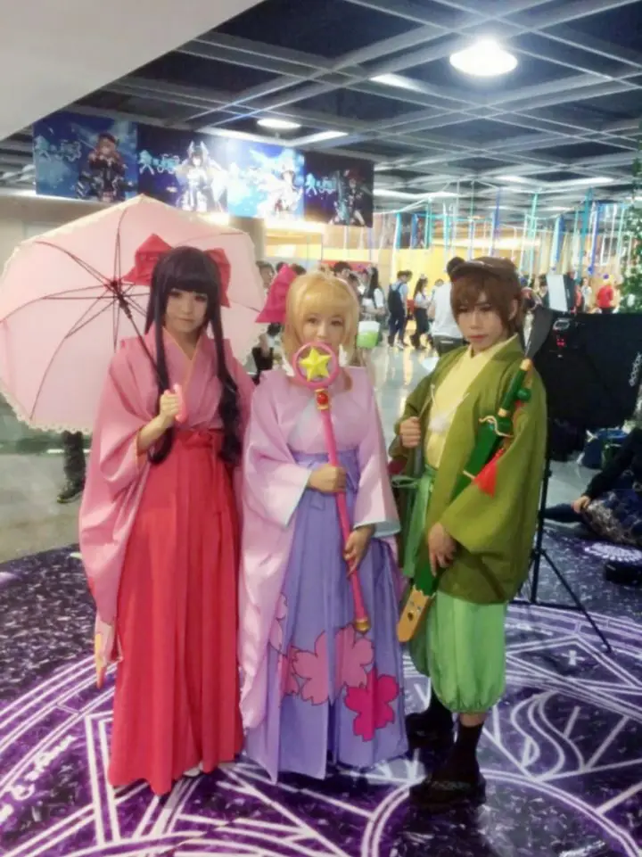 Кимоно с принтом Cardcaptor Sakura kinomoto sakura Daidoji Tomoyo и Li Syaoran аксессуаром для волос 11 |
