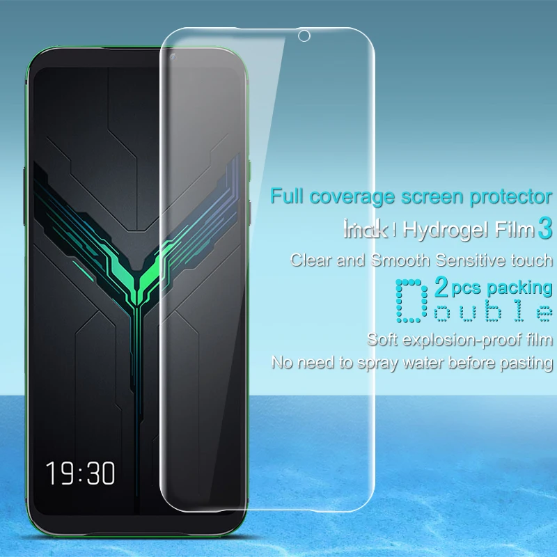 

for Xiaomi Black Shark 2 Screen Protector IMAK Hydrogel III Front&Back 0.15MM Soft TPU Film For Black Shark 2 Pro Not Glass