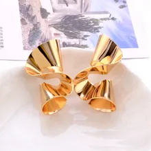 Модные Необычные витые серьги-гвоздики для женщин минималистичные спиральные массивные металлические серьги панк стиль вечерние ювелирные изделия