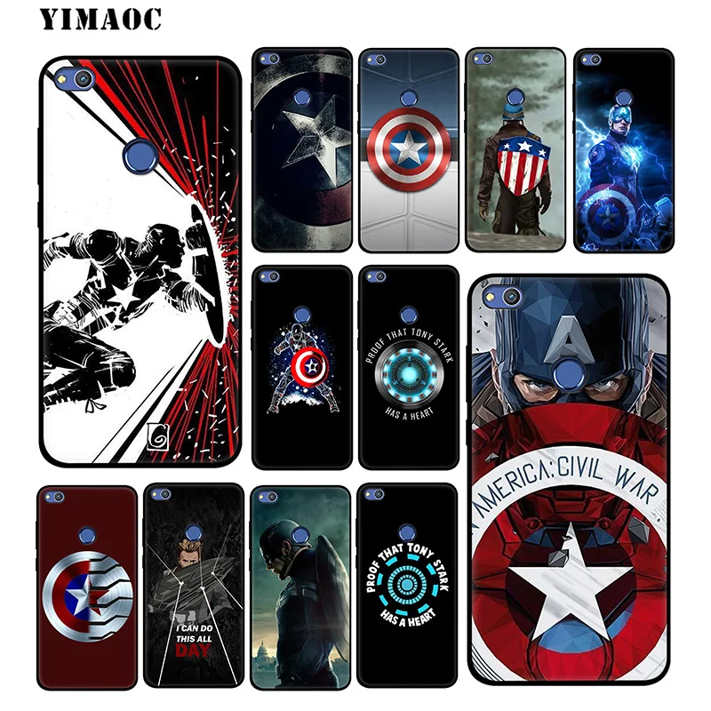 YIMAOC Мститель Капитан Америка мягкий чехол для huawei Honor вид 20 10 8X8 8C 6A 7A 7X 7C Lite рro Y9 Y7 Y6