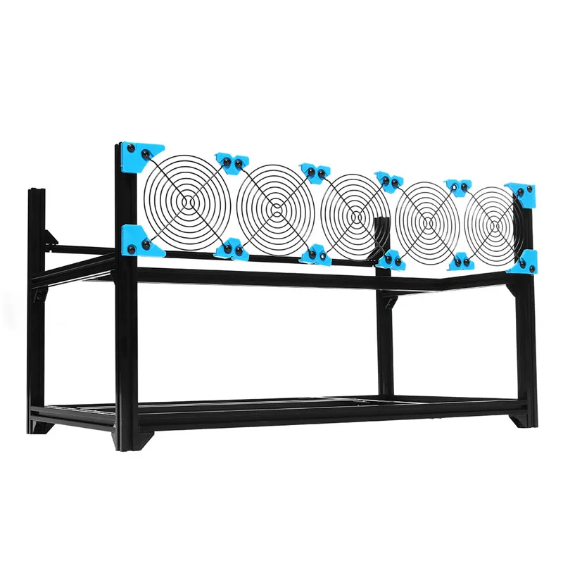 

2018 New 6 GPU Aluminum Stackable Open Air Frame Miner Mining Rig Case Miner Park Computer Ethereum ETH BTC Coin Miner Frame Kit