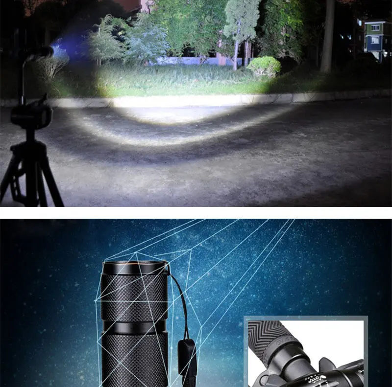 6000LM CREE XML-T6 LED Flashlight Torch Dimmable Bike Bicycle Flash Light for Camping Hunting Night Walking Lamp Hand Bulb (10)