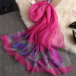 NDUCJSI женский платок для защиты от солнца Foulard хиджаб летнее перо Высококачественная органза леди элегантный Хиджаб Шелковый шарф шарфы