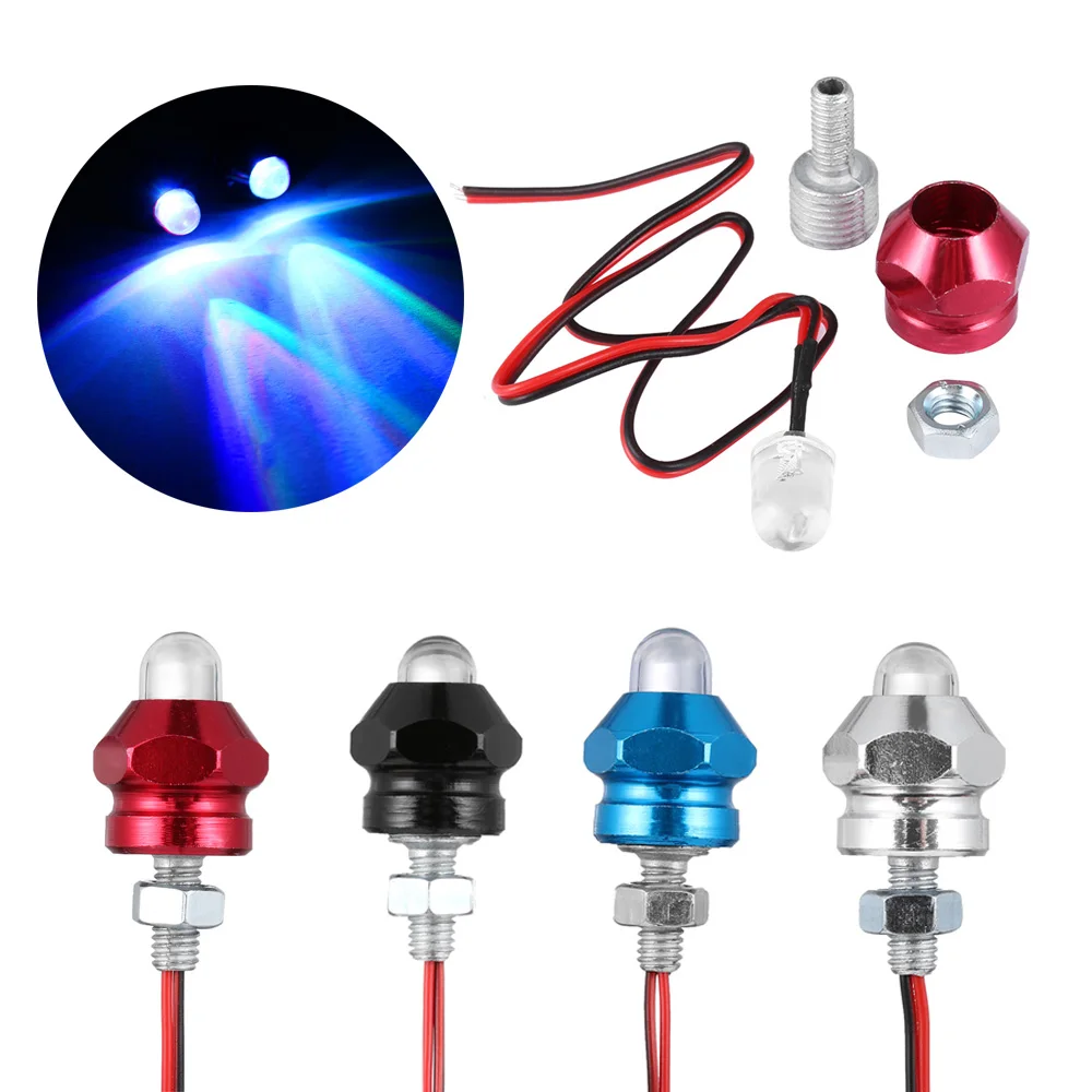 

1 pair/2PCS DC 12V Motorcycle Turn Signal Indicator RGB LED Warning Flash Strobe Screw Light License Plate Screw Bolt Lamp