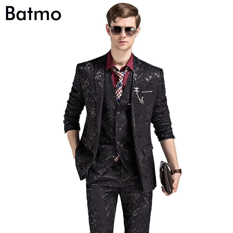 Новое поступление, высококачественные черные костюмы с принтом для мужчин, Свадебный повседневный костюм для мужчин, большие размеры M, L, XL, XXL, XXXL, 4XL