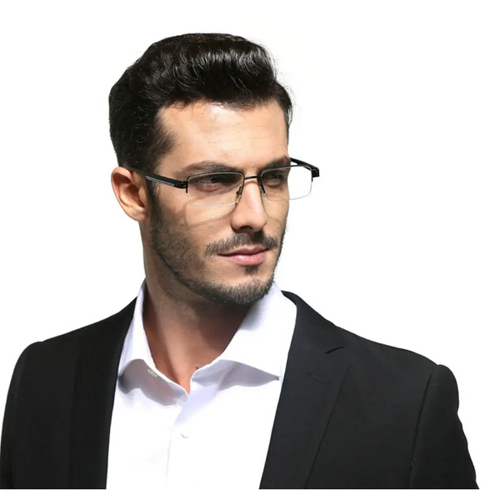 MINCL Vintage Fashion Half Frame Square Reading Glasses Optical Brand
