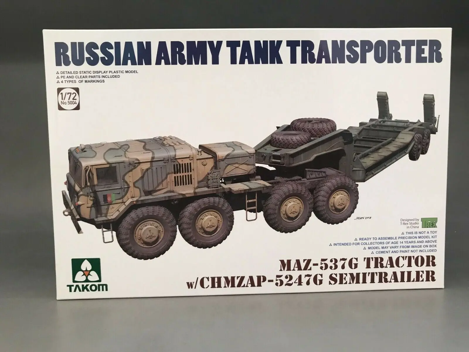 

Takom 5004 1/72 RUSSIAN ARMY MAZ-537G TRACTOR w/ MAZ/ChMZAP 5247G semi-trailer