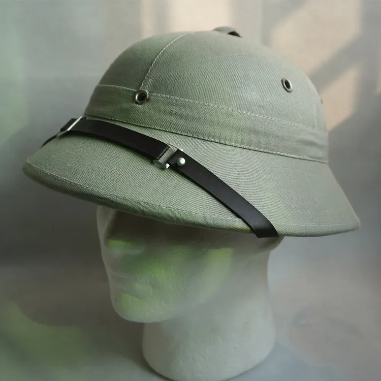 Gray Safari Pith Hat Jungle Hunter Army 