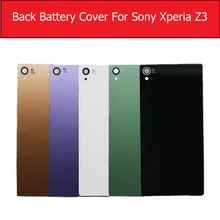 Задняя крышка батарейного отсека стеклянная крышка для sony Xperia Z3 L55T L55U D6633 D6603 D6653 Задняя стеклянная крышка чехол+ 1 пленка бесплатно