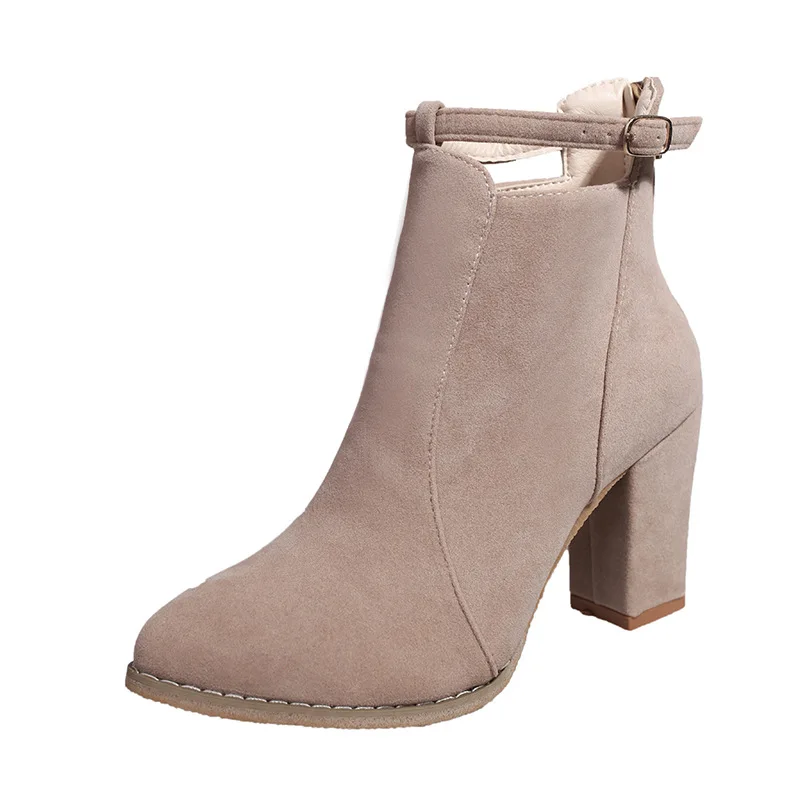 

Martin Boots Europe, America 2019 autumn/Winter new thick heel high heels tips modis