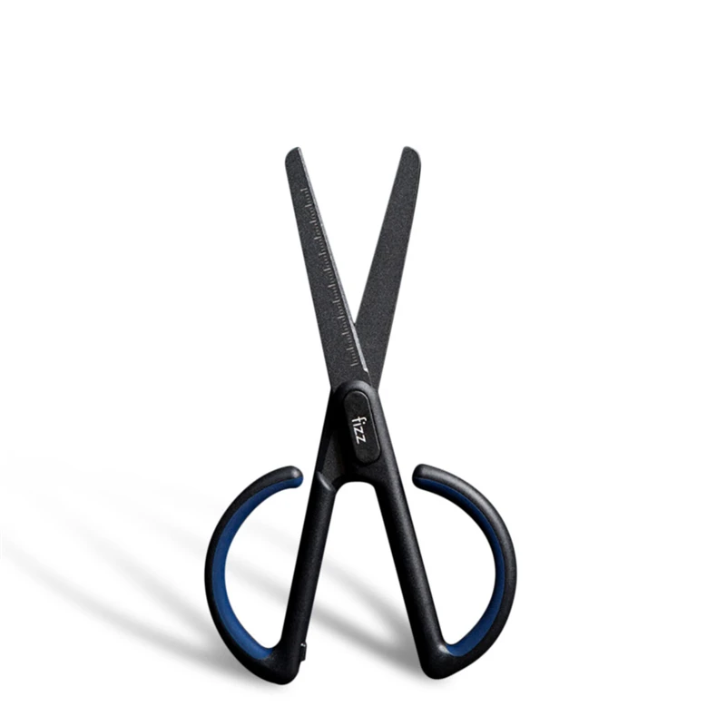 

Fizz Anti-Stick Scissors with Scale DIY Rounded Cutter Head Stainless Steel Creative Shears for Home Office