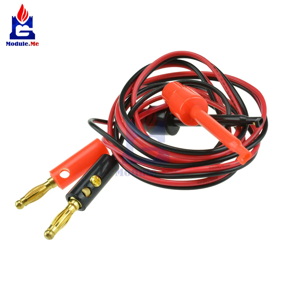 

1 Pair Small Test Hook Clip to Banana Plug for Multimeter Test Lead Cable