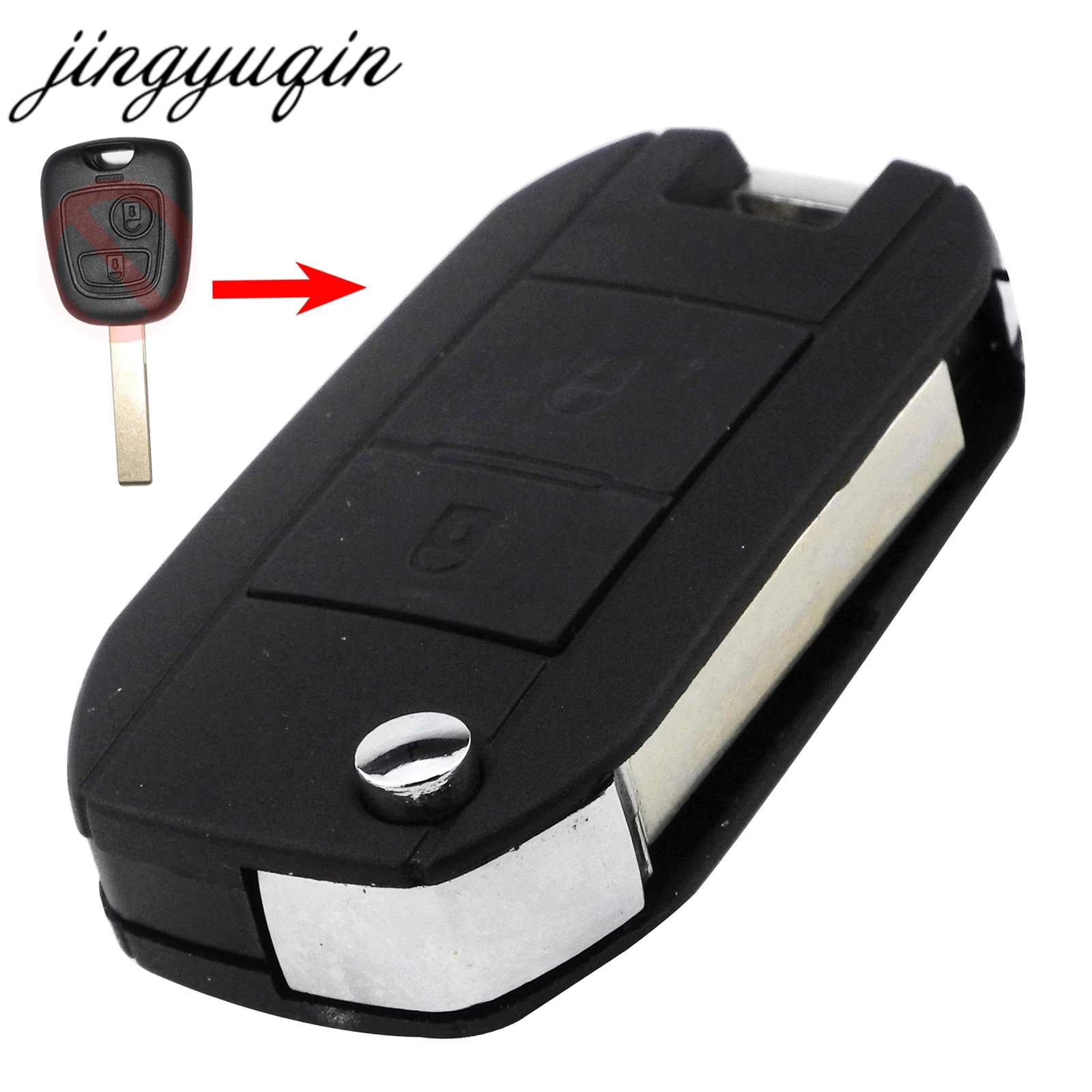 Jingyuqin VA2/HCA Автомобильный откидной Складной Корпус ключа для Peugeot 307 107 207 607 407