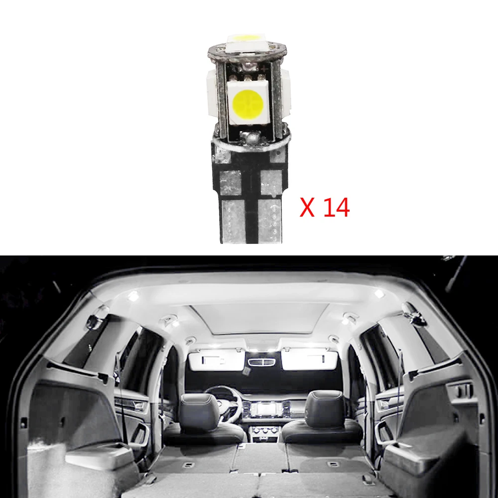 14 шт. белый Canbus лампа ног Магистральные светодиодные лампы светодиодный BMW 525Li салона свет комплект