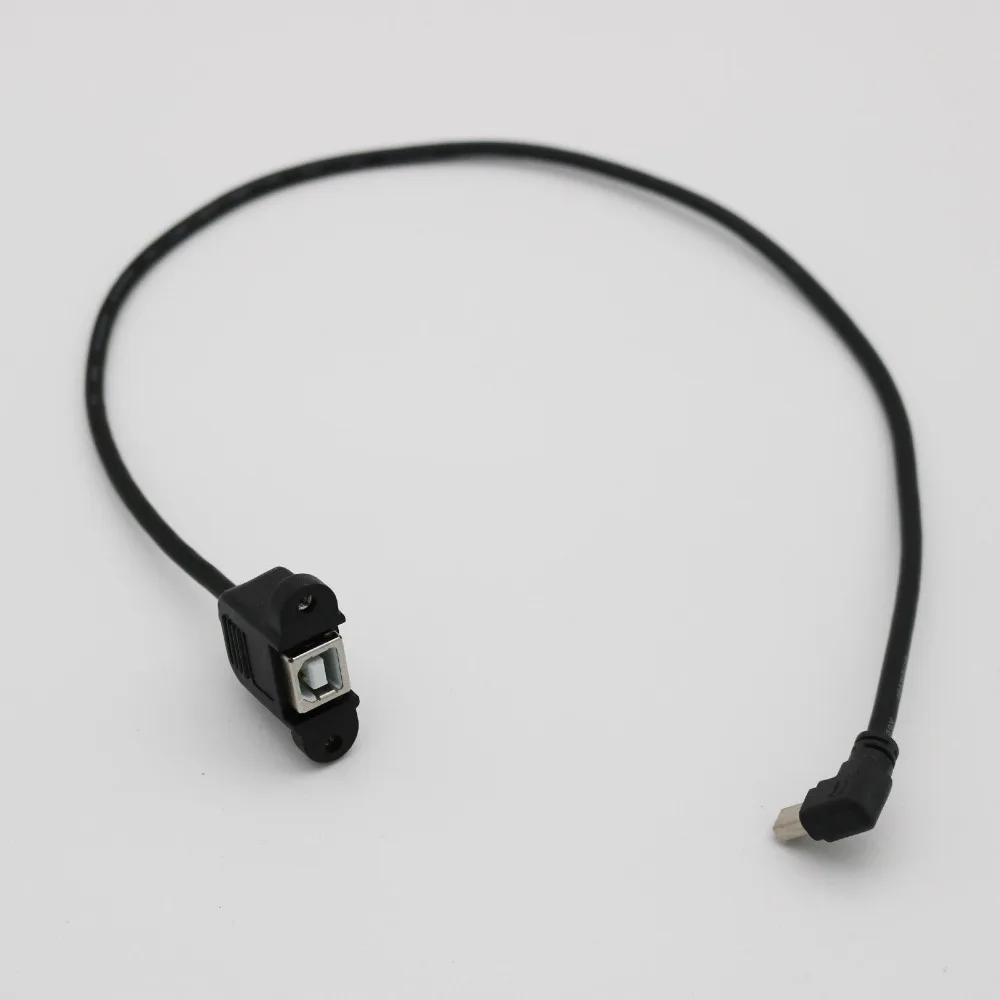1 шт. мини 5 контактный мужской левый угол к USB 2 0 B гнездовой панельный