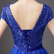 dresses for women free shipping lady dresses fashion sequined clothes tulle A-Line Prom Dresses redblueburgundy dresses women