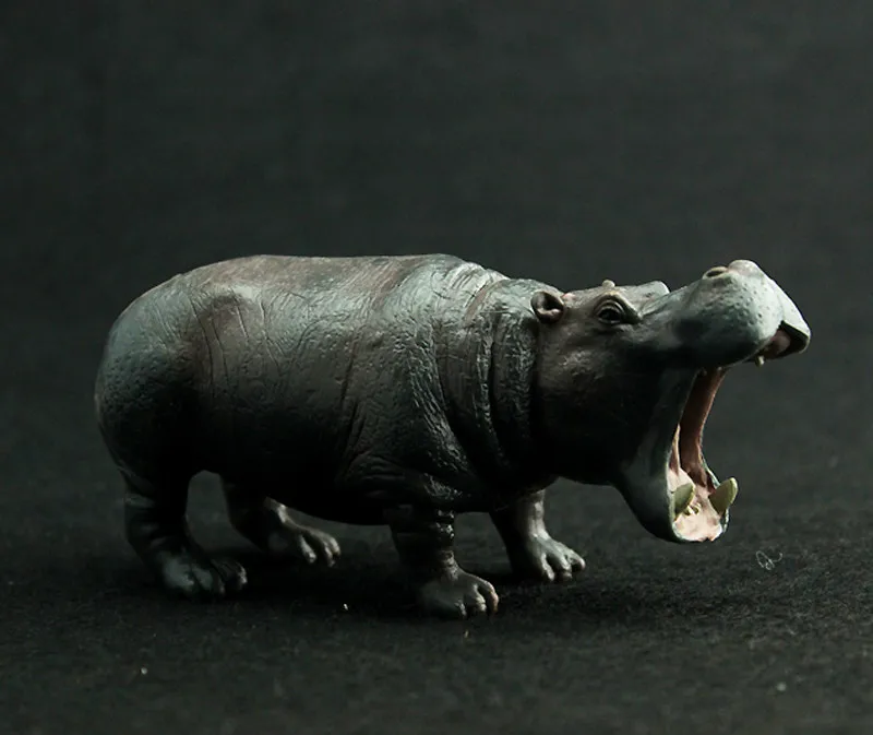 

Children Simulation Animals Figures Lifelike Wild Animal Models Kids Gifts Cognitive Toys Hippo Models Creative Table Decoration